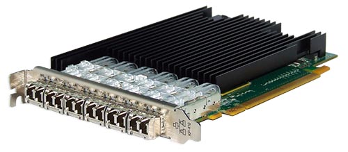 PE310G6SPI9 SILICOM Server Adapter 6 Port Fiber SFP+ 10 Gigabit Ethernet PCI Express Network Interface Card Intel® 82599ES Based